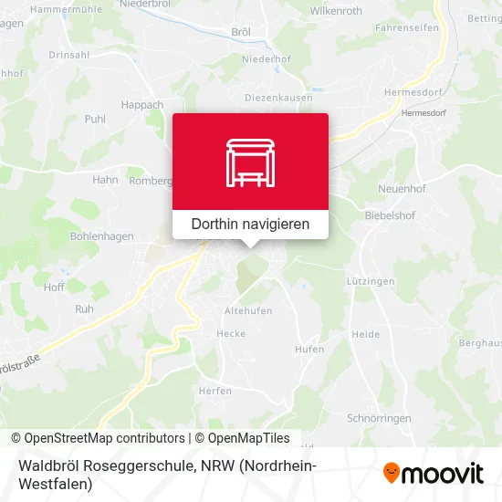 Waldbröl Roseggerschule Karte