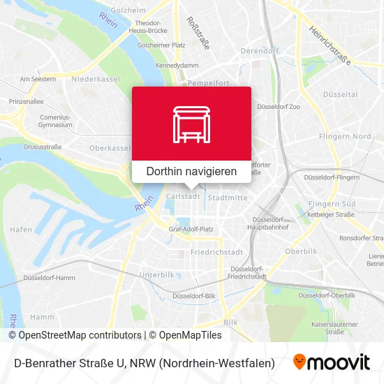 D-Benrather Straße U Karte