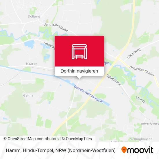 Hamm, Hindu-Tempel Karte