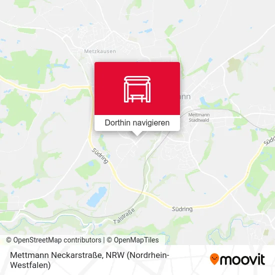 Mettmann Neckarstraße Karte