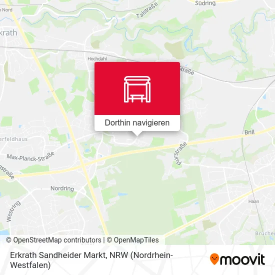 Erkrath Sandheider Markt Karte