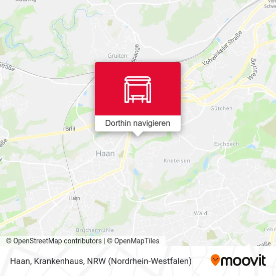 Haan, Krankenhaus Karte