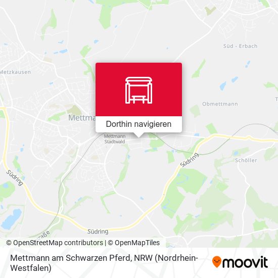 Mettmann am Schwarzen Pferd Karte