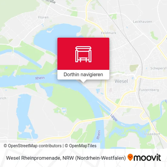 Wesel Rheinpromenade Karte