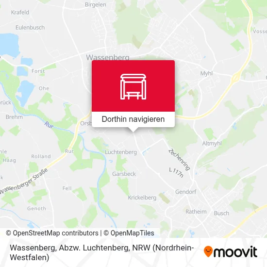 Wassenberg, Abzw. Luchtenberg Karte