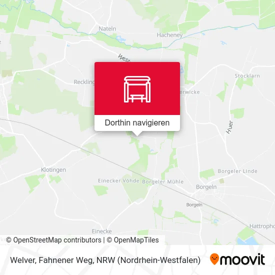 Welver, Fahnener Weg Karte