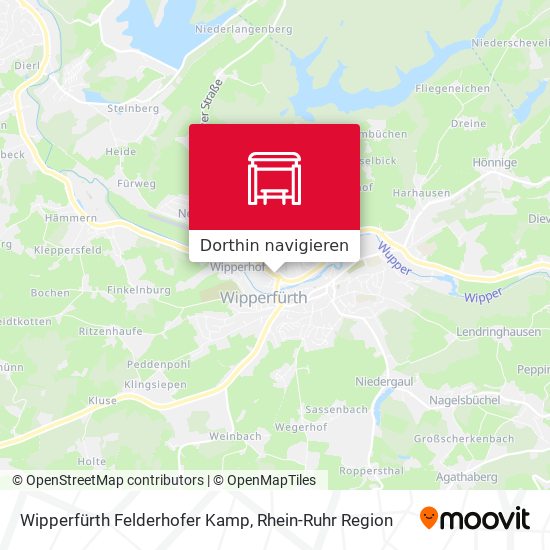 Wipperfürth Felderhofer Kamp Karte