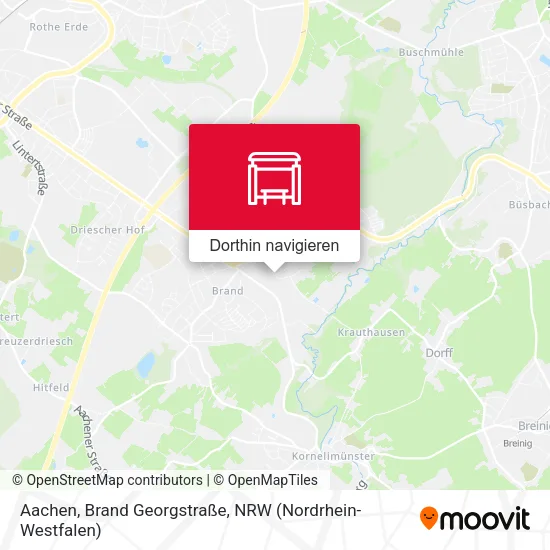 Aachen, Brand Georgstraße Karte