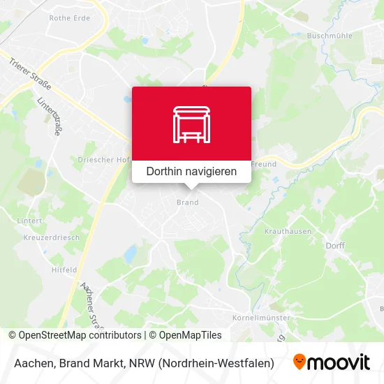 Aachen, Brand Markt Karte