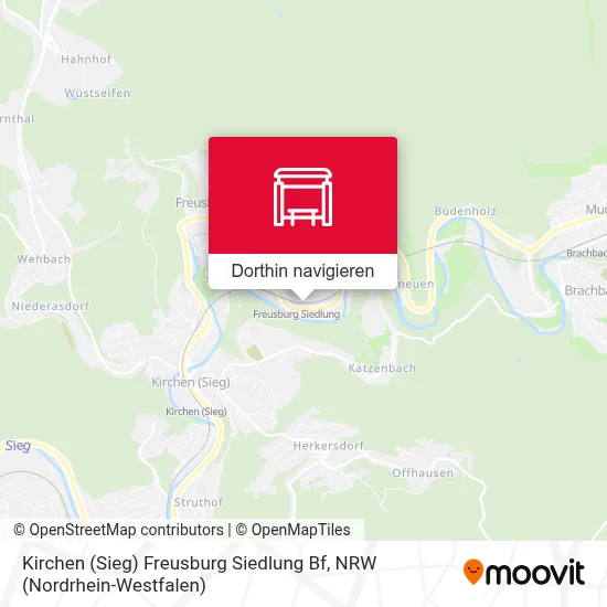 Kirchen (Sieg) Freusburg Siedlung Bf Karte