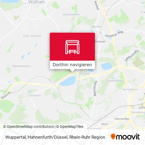 Wuppertal, Hahnenfurth/Düssel Karte
