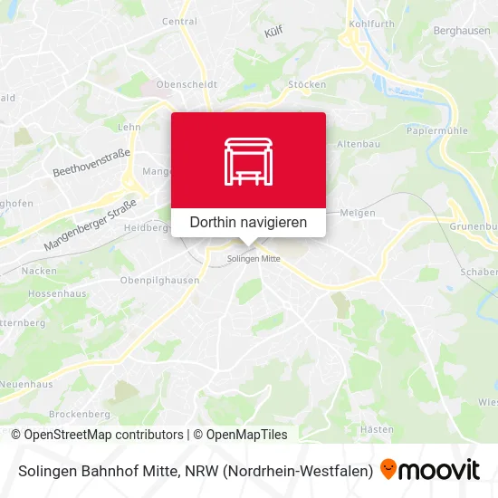 Solingen Bahnhof Mitte Karte