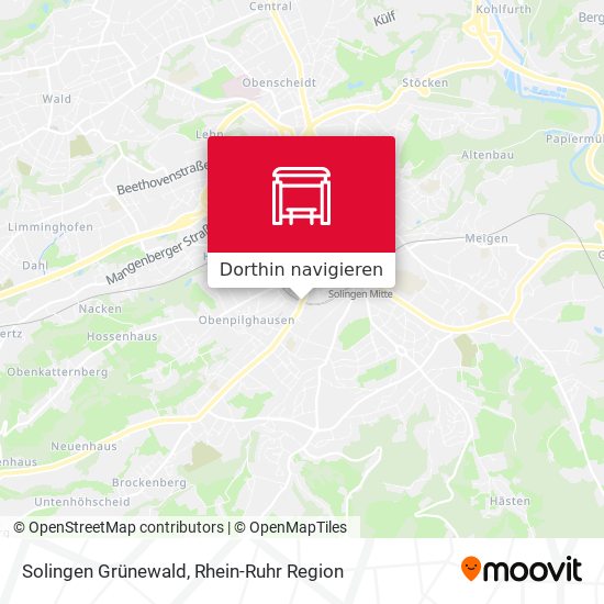 Solingen Grünewald Karte