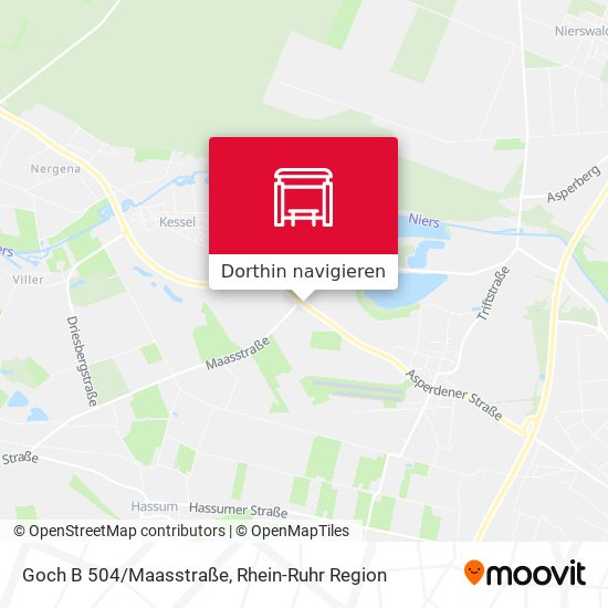 Goch B 504/Maasstraße Karte