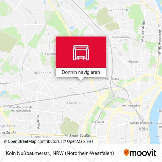 Köln Nußbaumerstr. Karte