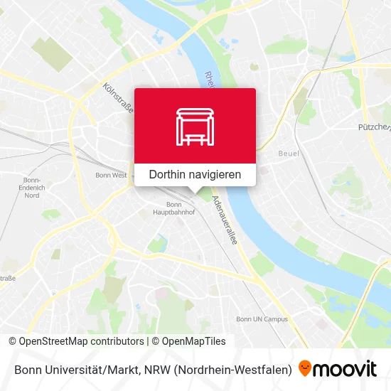 Bonn Universität/Markt Karte