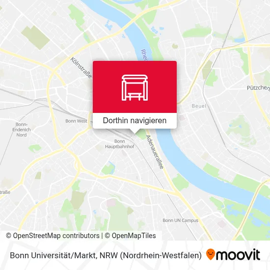 Bonn Universität/Markt Karte