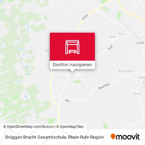 Brüggen Bracht Gesamtschule Karte