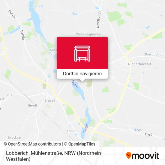 Lobberich, Mühlenstraße Karte