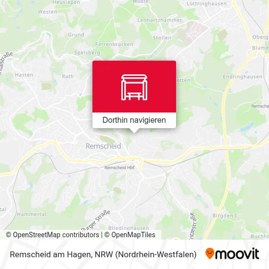 Remscheid am Hagen Karte