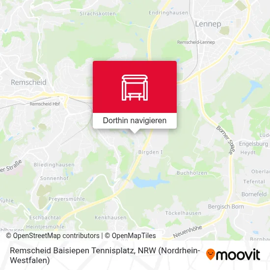 Remscheid Baisiepen Tennisplatz Karte