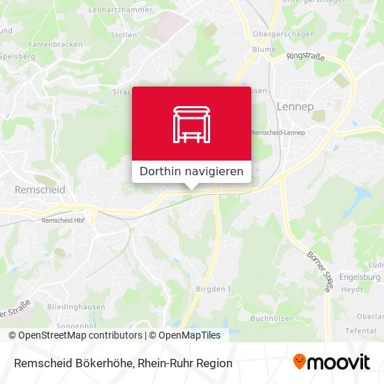 Remscheid Bökerhöhe Karte