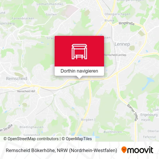 Remscheid Bökerhöhe Karte