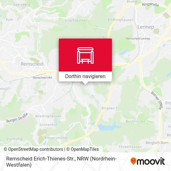 Remscheid Erich-Thienes-Str. Karte