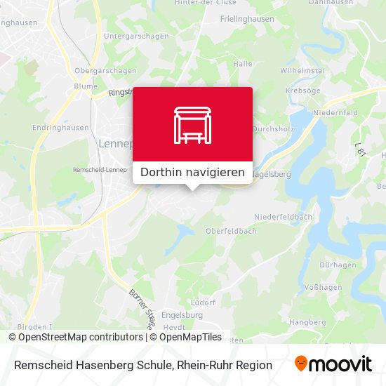 Remscheid Hasenberg Schule Karte