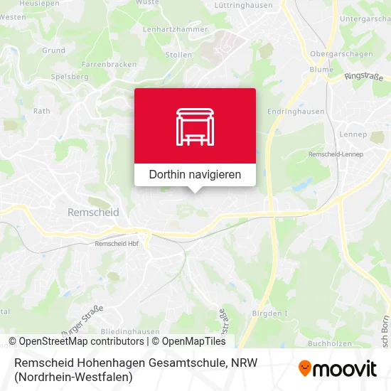 Remscheid Hohenhagen Gesamtschule Karte