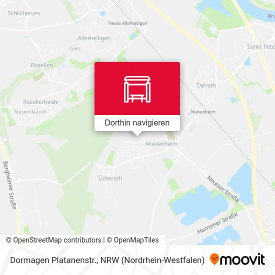 Dormagen Platanenstr. Karte