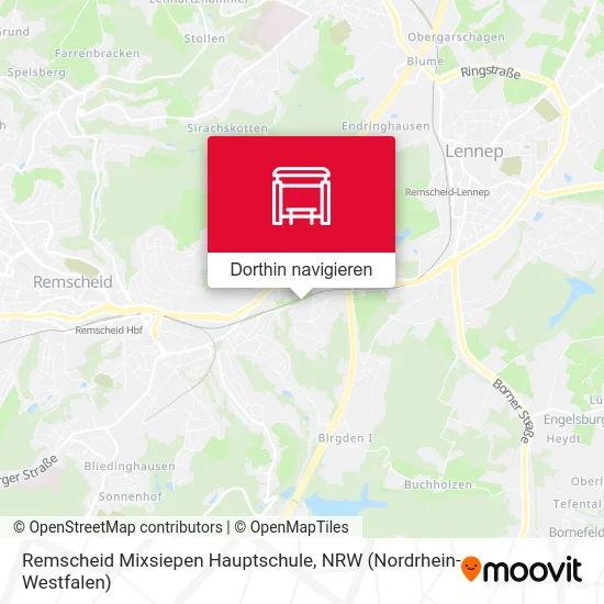 Remscheid Mixsiepen Hauptschule Karte