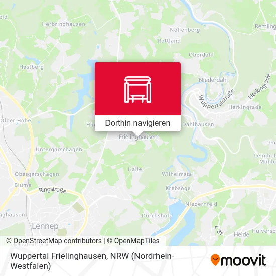 Wuppertal Frielinghausen Karte