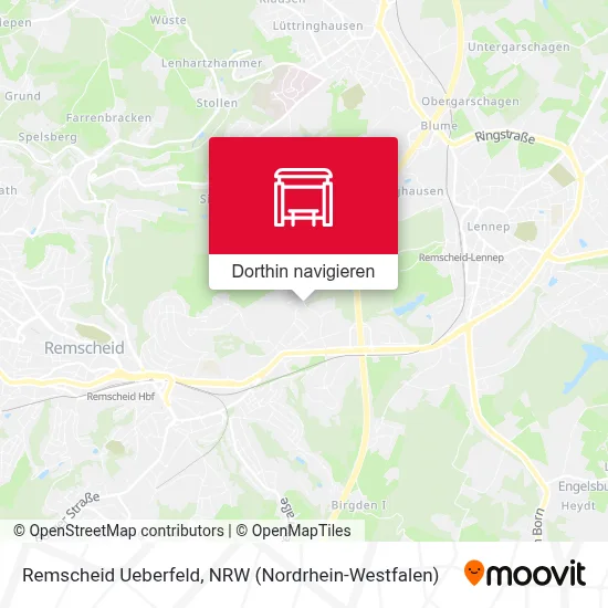 Remscheid Ueberfeld Karte