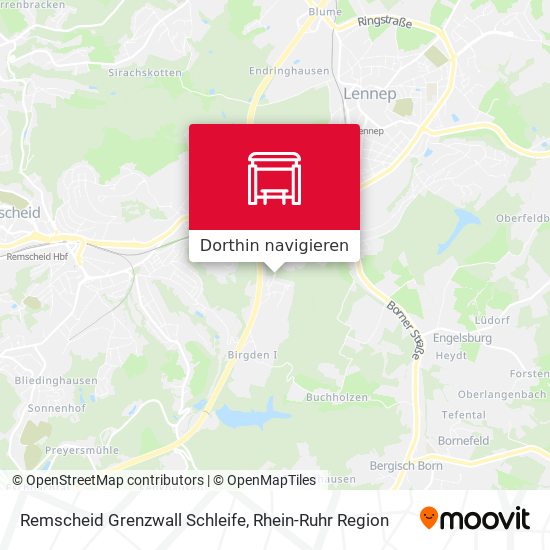 Remscheid Grenzwall Schleife Karte