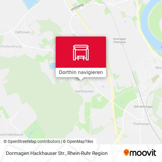 Dormagen Hackhauser Str. Karte