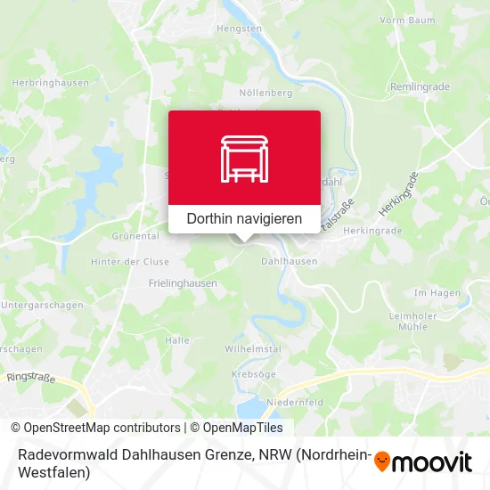 Radevormwald Dahlhausen Grenze Karte