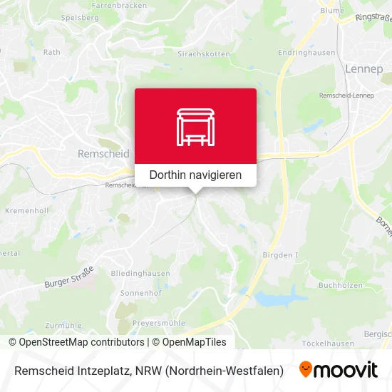 Remscheid Intzeplatz Karte