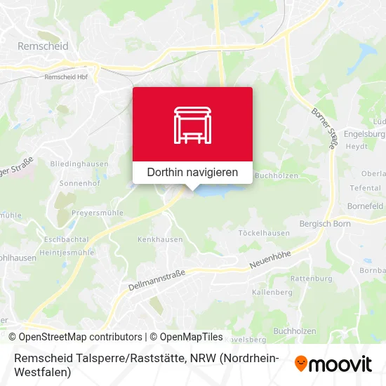 Remscheid Talsperre/Raststätte Karte