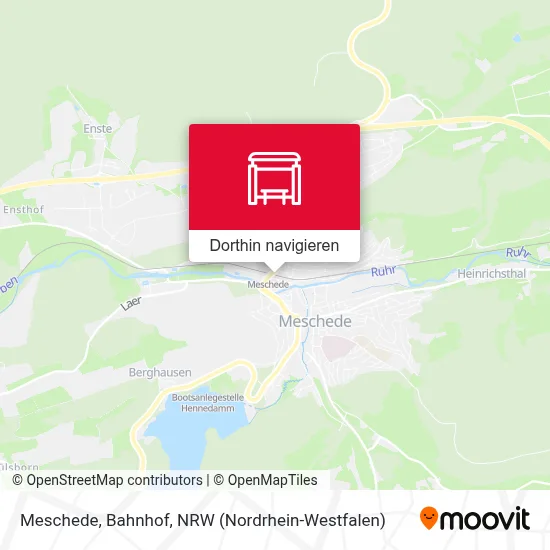 Meschede, Bahnhof Karte