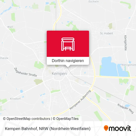 Kempen Bahnhof Karte