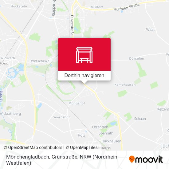 Mönchengladbach, Grünstraße Karte