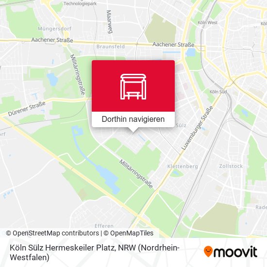 Köln Sülz Hermeskeiler Platz Karte
