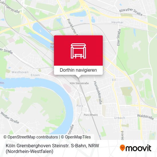 Köln Gremberghoven Steinstr. S-Bahn Karte