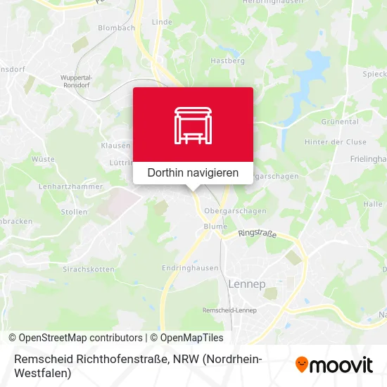 Remscheid Richthofenstraße Karte