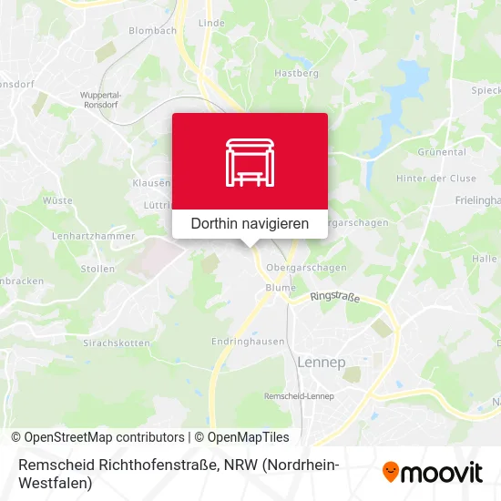Remscheid Richthofenstraße Karte