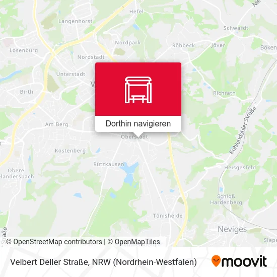 Velbert Deller Straße Karte