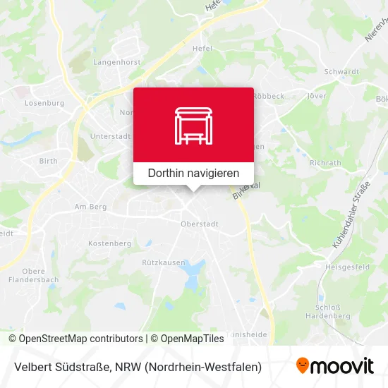 Velbert Südstraße Karte