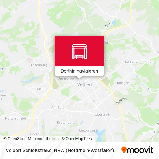 Velbert Schloßstraße Karte