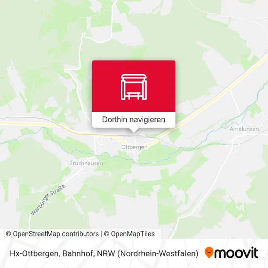 Hx-Ottbergen, Bahnhof Karte